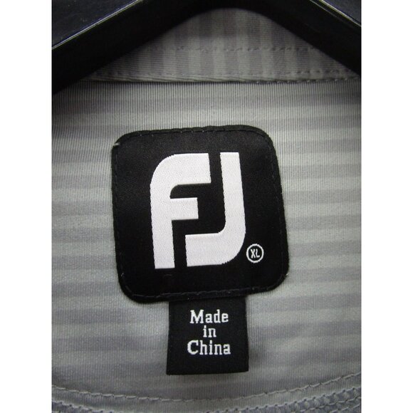 FootJoy Polo Shirt XL FJ Golf Pullover Rugby Striped Embroidered Logo - Picture 9 of 11